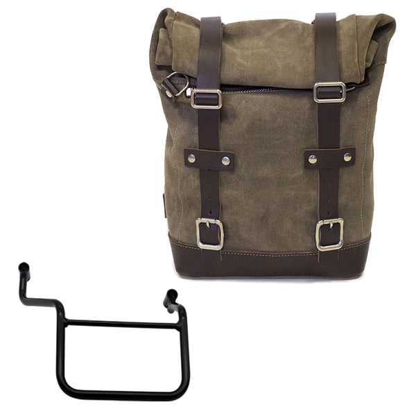 Unit Garage U002+4181DX Waxed suede side pannier 10L-14L + Right Frame Honda Transalp 750 (2023 until now)