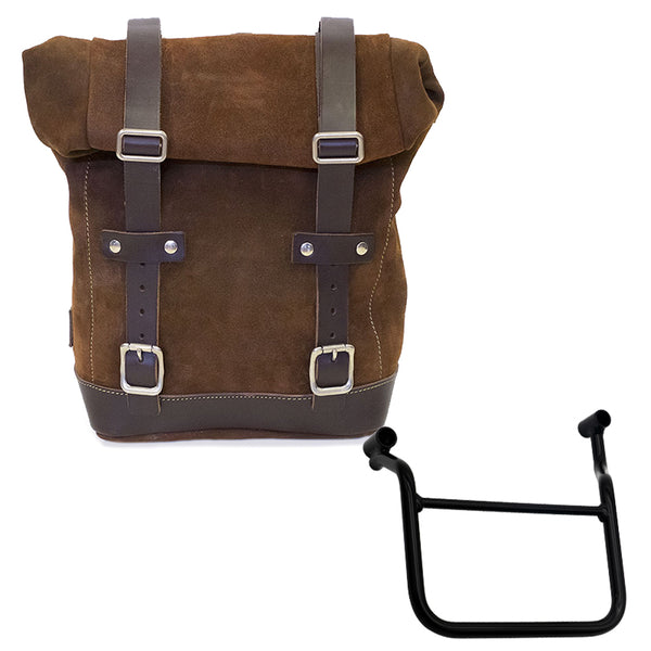 Unit Garage U002+4181SX Waxed suede side pannier 10L-14L + Left Frame Honda Transalp 750 (2023 until now)