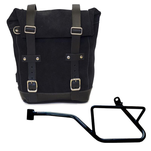 Unit Garage U002+2231SX Waxed suede side pannier 10L-14L + Left Frame Moto Guzzi V7 EURO5 PLUS (2025 until now)