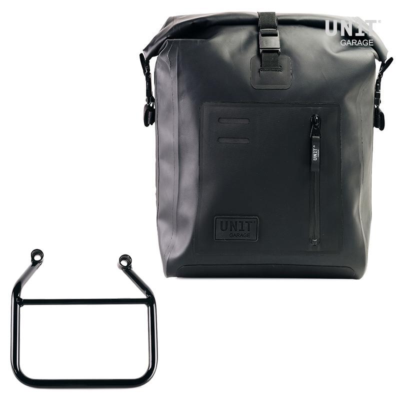 Unit Garage UG001+4201DX Khali side pannier in TPU + Right subframe Triumph Scrambler 400 X (Only compatible with our low exhaust code: 4206Low)