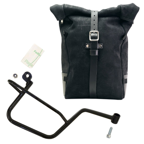 Unit Garage DPS-UGSET-4698 Waxed suede side pannier Pure + Right Frame Moto Guzzi V7