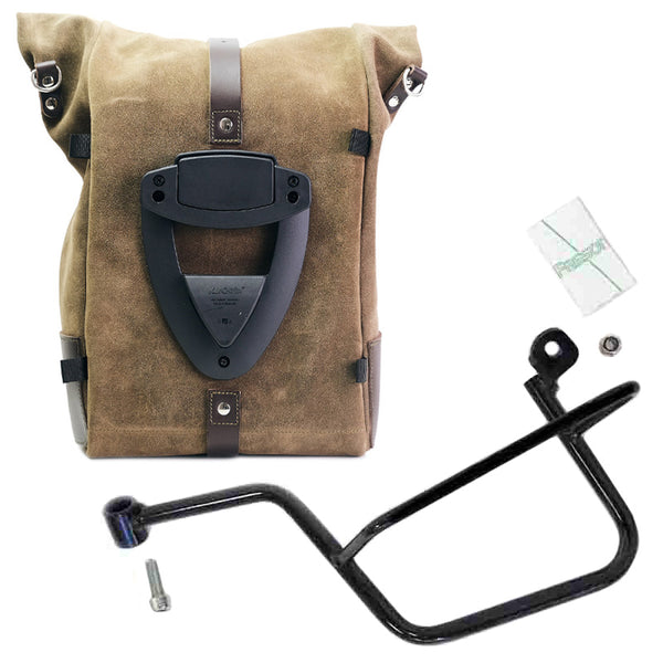 Unit Garage DPS-UGSET-4697 Waxed suede side pannier Pure + Left Frame Moto Guzzi V7