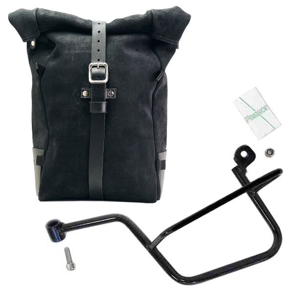 Unit Garage DPS-UGSET-4697 Waxed suede side pannier Pure + Left Frame Moto Guzzi V7