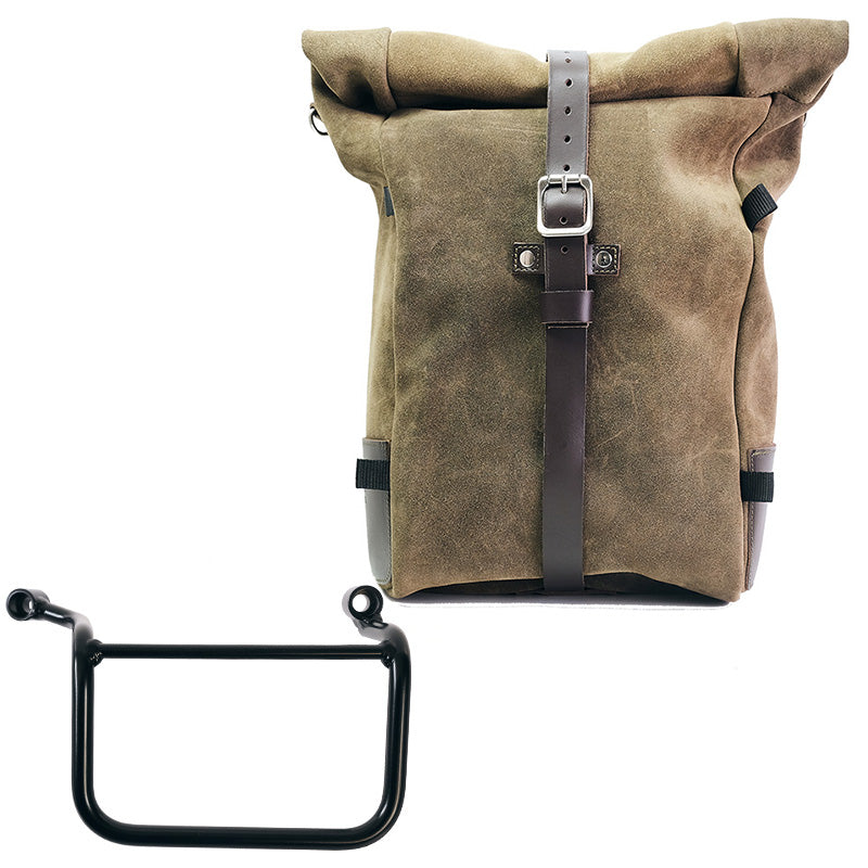 Unit Garage DPS-UGSET-4693 Waxed suede side pannier Pure + Right Frame Royal Enfield Guerrilla 450