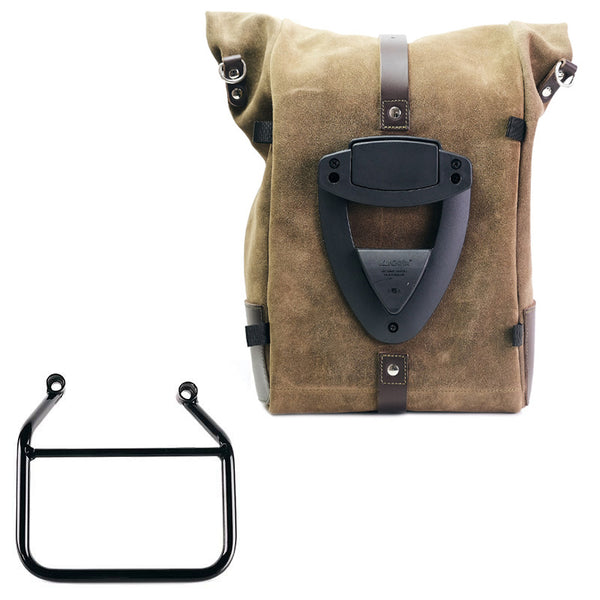 Unit Garage DPS-UGSET-4688 Waxed suede side pannier Pure + Right subframe Triumph Scrambler 400 X (Only compatible with our low exhaust code: 4206Low)