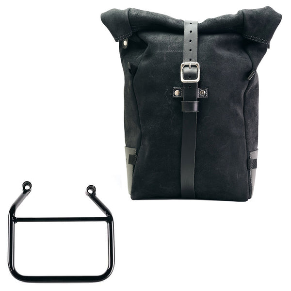 Unit Garage DPS-UGSET-4688 Waxed suede side pannier Pure + Right subframe Triumph Scrambler 400 X (Only compatible with our low exhaust code: 4206Low)
