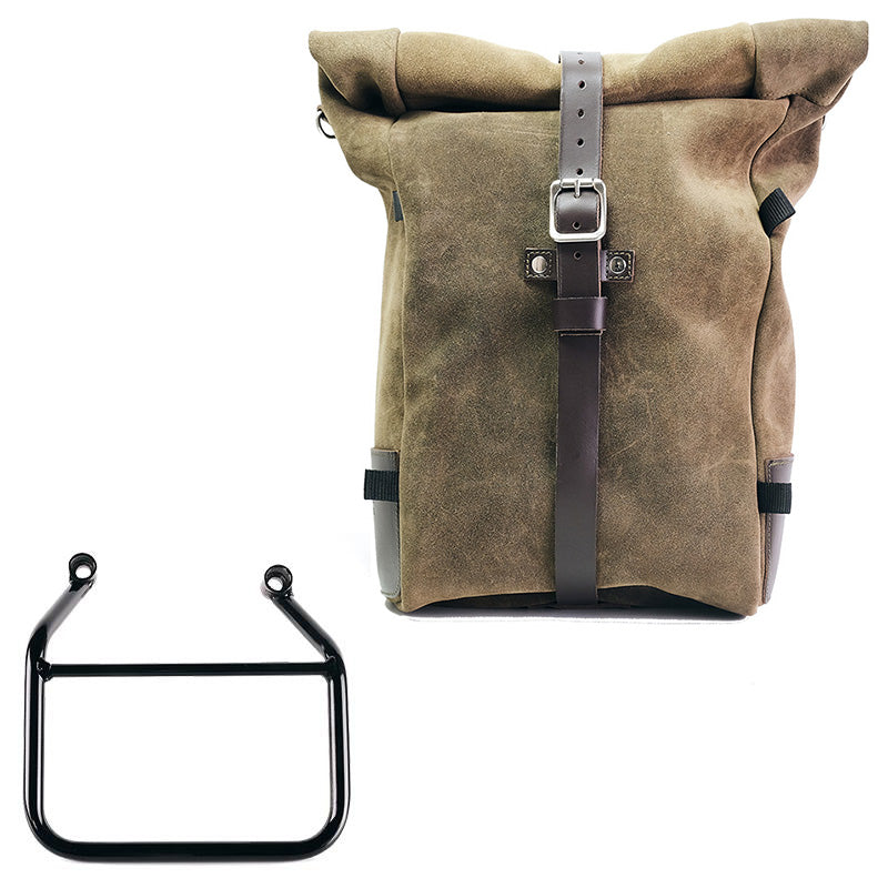 Unit Garage DPS-UGSET-4688 Waxed suede side pannier Pure + Right subframe Triumph Scrambler 400 X (Only compatible with our low exhaust code: 4206Low)