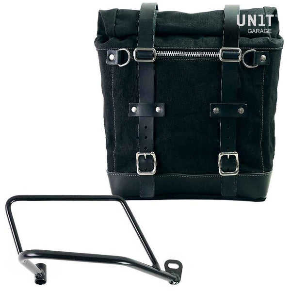 Unit Garage U201+1021DX Canvas Side Pannier Scram 22L-30L + Right Subframe Kawasaki Z650RS - Z900RS