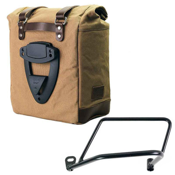 Unit Garage U201+1021SX Canvas Side Pannier Scram 22L-30L + Left Subframe Kawasaki Z650RS - Z900RS