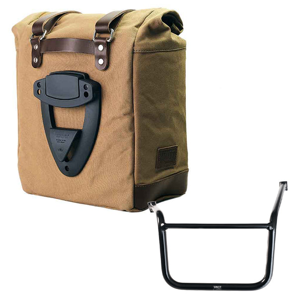 Unit Garage U201+2280SX Canvas Side Pannier Scram 22L-30L + Left subframe Guzzi V85TT (2024 until now)