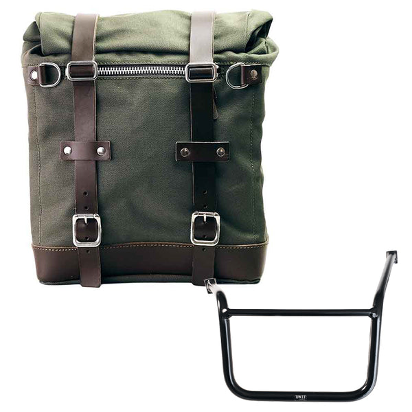 Unit Garage U201+2280SX Canvas Side Pannier Scram 22L-30L + Left subframe Guzzi V85TT (2024 until now)