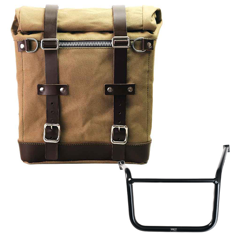 Unit Garage U201+2280SX Canvas Side Pannier Scram 22L-30L + Left subframe Guzzi V85TT (2024 until now)