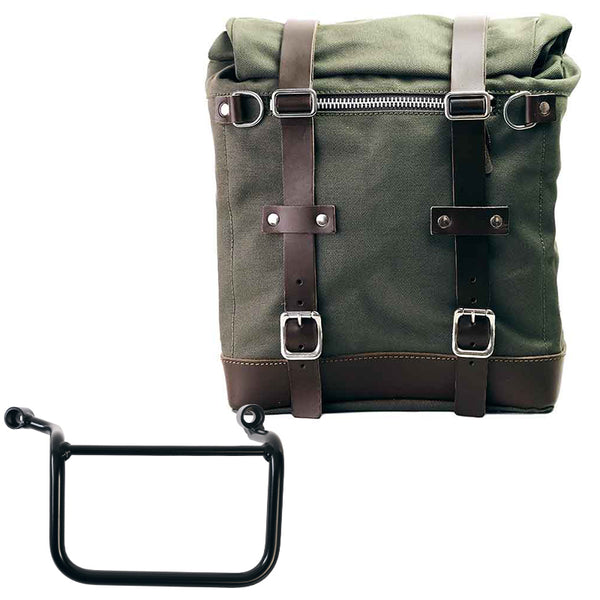 Unit Garage U201+3850DX Canvas Side Pannier Scram 22L-30L + Right Frame Royal Enfield Guerrilla 450