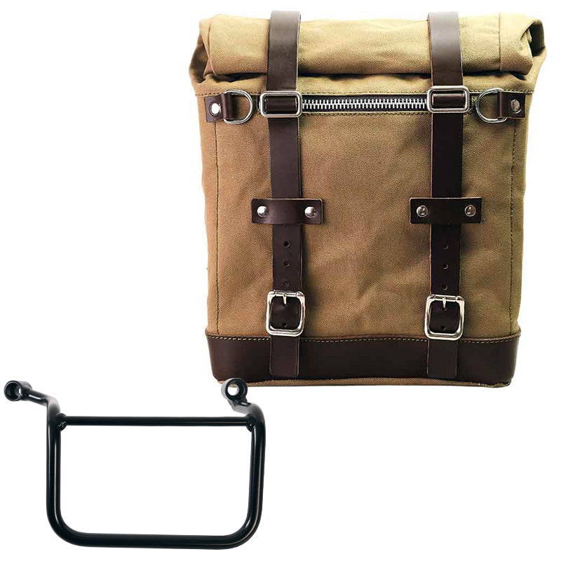 Unit Garage U201+3850DX Canvas Side Pannier Scram 22L-30L + Right Frame Royal Enfield Guerrilla 450