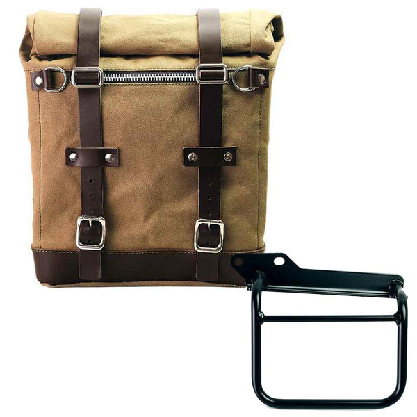 Unit Garage U201+3801SX Canvas Side Pannier Scram 22L-30L + Left Frame Royal Enfield Himalayan, Scram 411 
