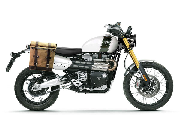 Unit Garage U201+1019DX Canvas Side Pannier Scram 22L-30L + Right Subframe Triumph Scrambler 1200 XC_XE (2019 until now)