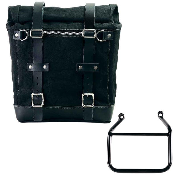 Unit Garage U201+4201SX Canvas Side Pannier Scram 22L-30L + Left Subframe Triumph Scrambler 400 X