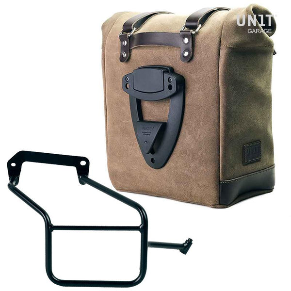 Unit Garage U202+3600DX Waxed suede side pannier Scram 22L-30L + Right Subframe Aprilia Tuareg 660