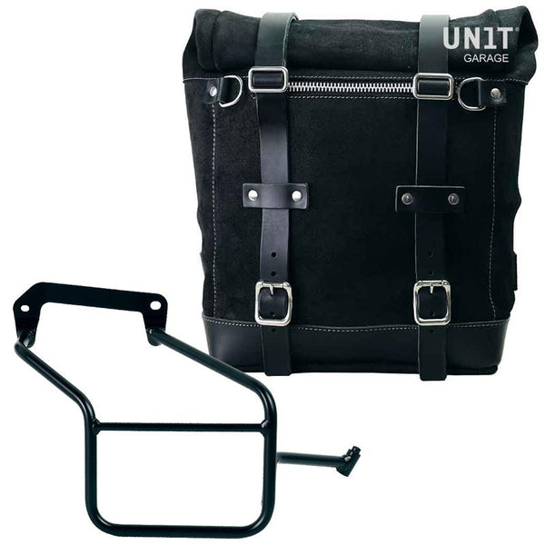 Unit Garage U202+3600DX Waxed suede side pannier Scram 22L-30L + Right Subframe Aprilia Tuareg 660