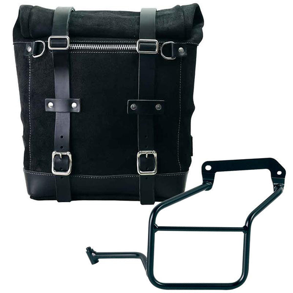 Unit Garage U202+3600SX Waxed suede side pannier Scram 22L-30L + Left Subframe Aprilia Tuareg 660