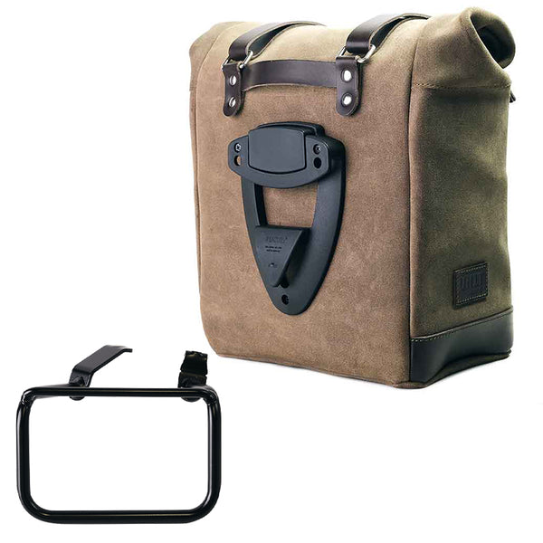 Unit Garage U202+5001DX Waxed suede side pannier Scram 22L-30L  + Right Frame BMW R12 G/S