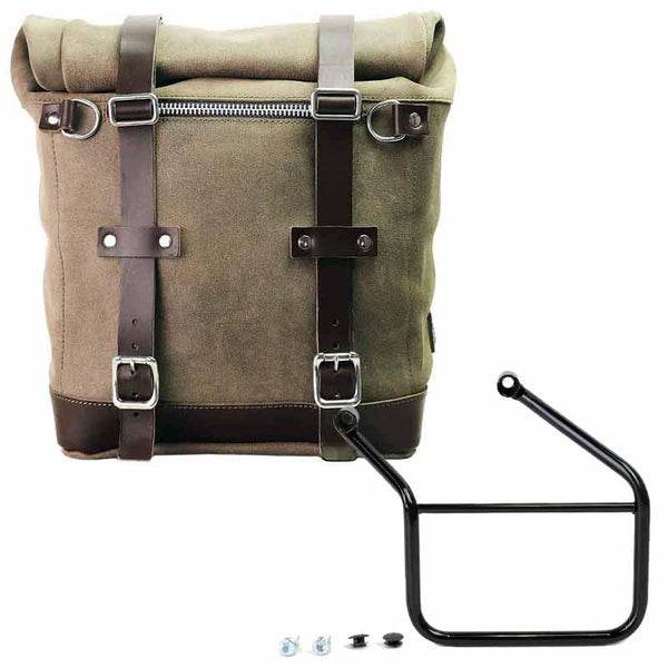 Unit Garage U202+4101SX Waxed suede side pannier Scram 22L-30L  + Left Frame Honda CL