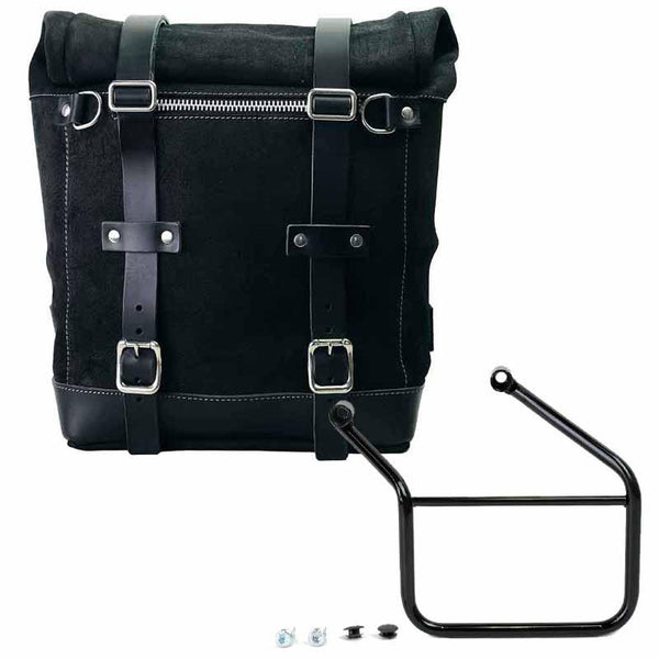 Unit Garage U202+4101SX Waxed suede side pannier Scram 22L-30L  + Left Frame Honda CL