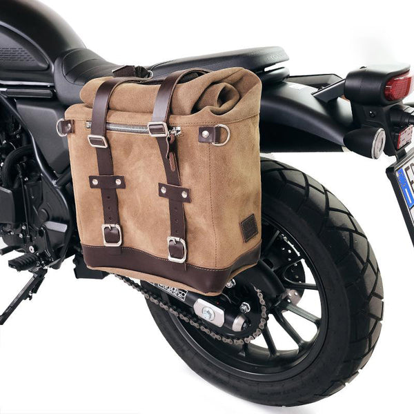 Unit Garage U202+4101SX Waxed suede side pannier Scram 22L-30L  + Left Frame Honda CL