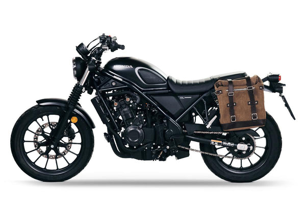 Unit Garage U202+4101SX Waxed suede side pannier Scram 22L-30L  + Left Frame Honda CL
