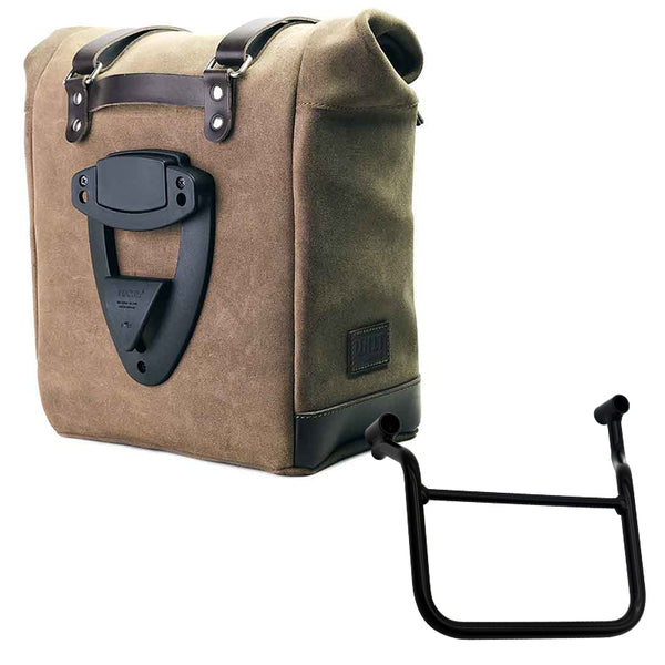Unit Garage U202+4181SX Waxed suede side pannier Scram 22L-30L  + Left Frame Honda Transalp 750 (2023 until now)