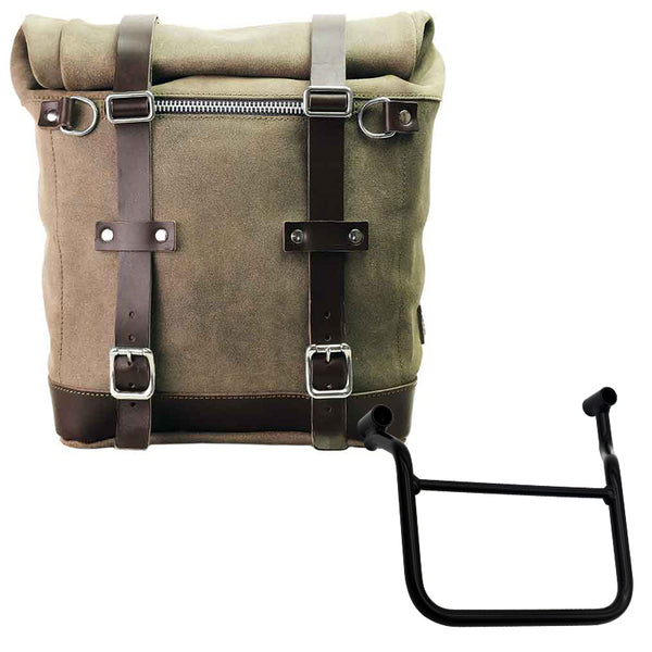 Unit Garage U202+4181SX Waxed suede side pannier Scram 22L-30L  + Left Frame Honda Transalp 750 (2023 until now)