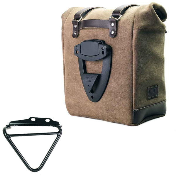 Unit Garage U202+3008DX Waxed suede side pannier Scram 22L-30L  + Right subframe Husqvarna 125-250-401 (2024 until now)