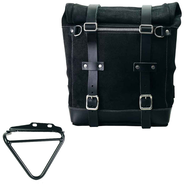 Unit Garage U202+3008DX Waxed suede side pannier Scram 22L-30L  + Right subframe Husqvarna 125-250-401 (2024 until now)