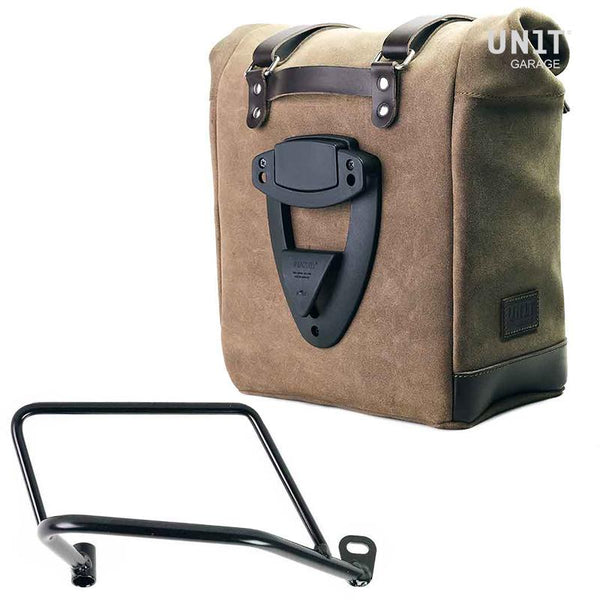 Unit Garage U202+1021DX Waxed suede side pannier Scram 22L-30L + Right Subframe Kawasaki Z650RS - Z900RS