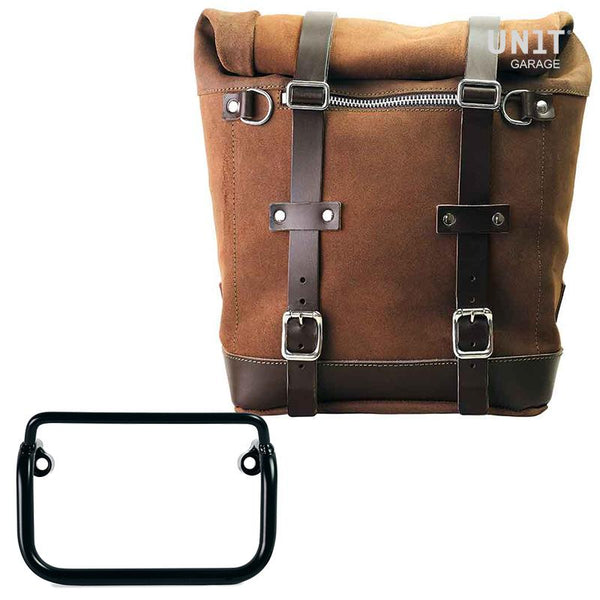 Unit Garage U202+3400 Waxed suede side pannier Scram 22L-30L + Subframe R18 for Straight pipe exhaust