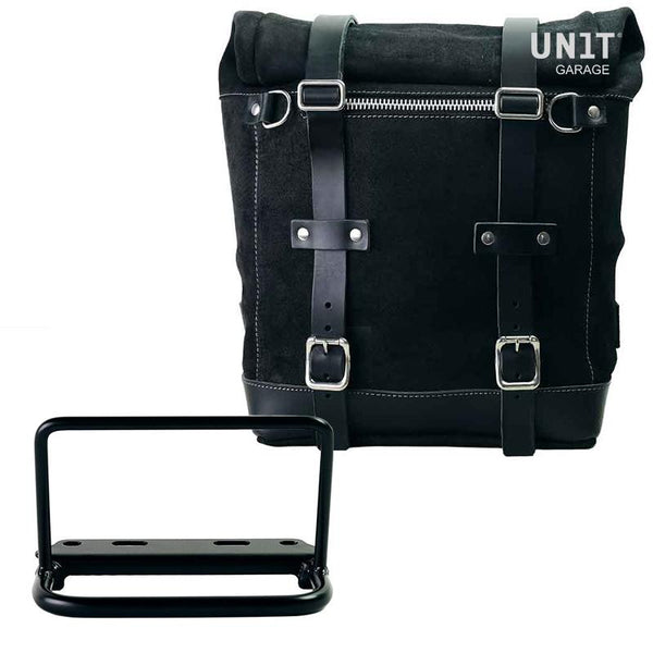 Unit Garage U202+3800 Waxed suede side pannier Scram 22L-30L + Subframe Royal Enfield Bear 650