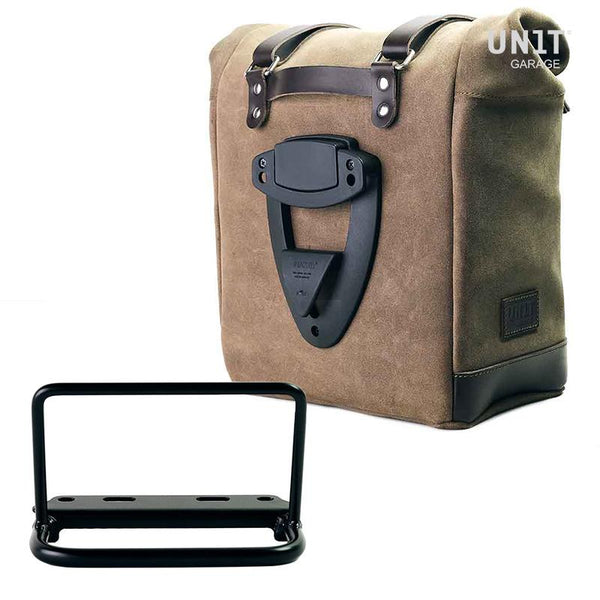 Unit Garage U202+3800 Waxed suede side pannier Scram 22L-30L + Subframe Royal Enfield Bear 650
