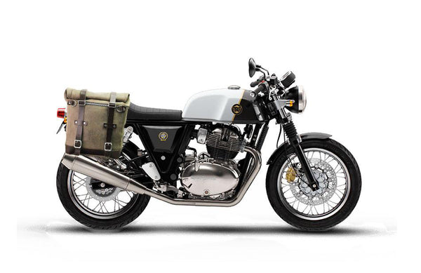 Unit Garage U202+3800 Waxed suede side pannier Scram 22L-30L + Subframe Royal Enfield Bear 650