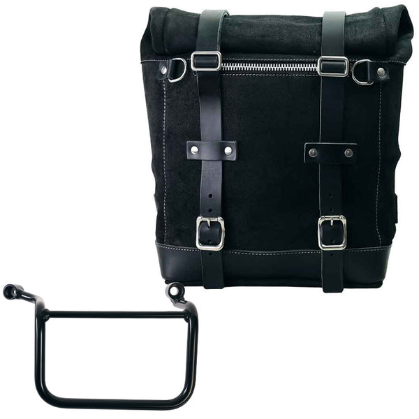 Unit Garage U202+3850DX Waxed suede side pannier Scram 22L-30L  + Right Frame Royal Enfield Guerrilla 450
