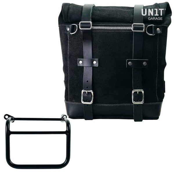 Unit Garage U202+1019DX Waxed suede side pannier Scram 22L-30L  + Right Subframe Triumph Scrambler 1200 XC_XE (2019 until now)