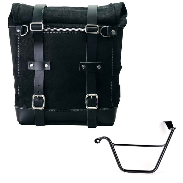 Unit Garage U202+3171SX Waxed suede side pannier Scram 22L-30L  + Left Subframe Triumph Street Scrambler 900 (2026 until now)