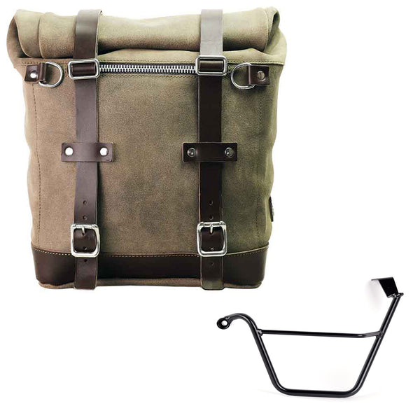 Unit Garage U202+3171SX Waxed suede side pannier Scram 22L-30L  + Left Subframe Triumph Street Scrambler 900 (2026 until now)