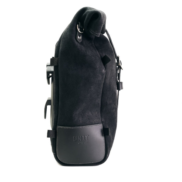 Unit Garage U302 Waxed suede side pannier Pure
