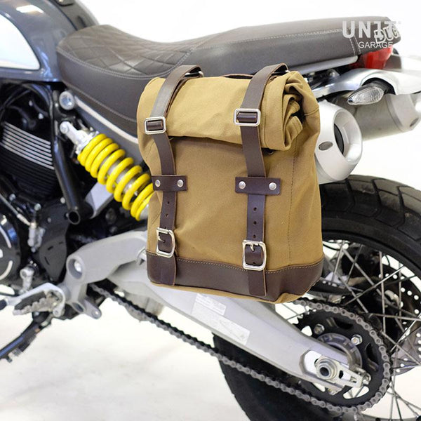 Unit Garage U201+1010SX Canvas Side Pannier Scram 22L-30L + Left subframe Ducati Scrambler 1100