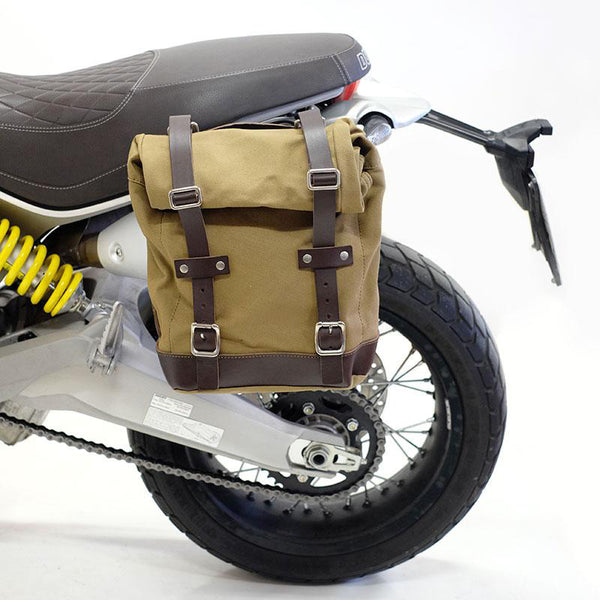 Unit Garage U201+1010SX Canvas Side Pannier Scram 22L-30L + Left subframe Ducati Scrambler 1100