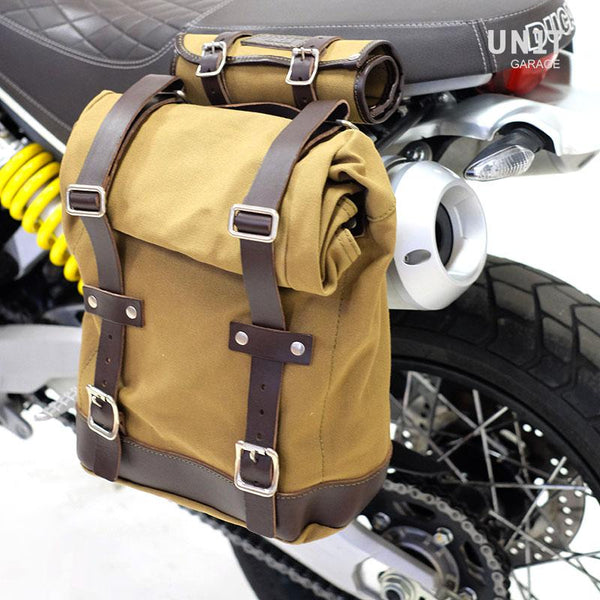 Unit Garage U201+1010SX Canvas Side Pannier Scram 22L-30L + Left subframe Ducati Scrambler 1100
