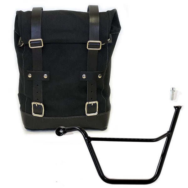Unit Garage U001+1005SX Side Pannier Canvas 10L-14L + Left Subframe Triumph Scrambler 900 (2006-2017)