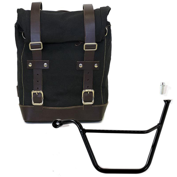 Unit Garage U001+1005SX Side Pannier Canvas 10L-14L + Left Subframe Triumph Scrambler 900 (2006-2017)