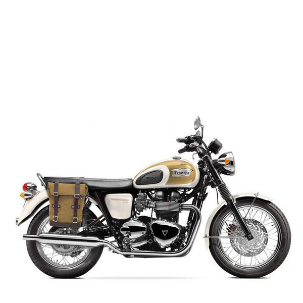 Unit Garage U201+1005DX Canvas Side Pannier Scram 22L-30L + Right Subframe Triumph T100 Bonneville (2001-2016)