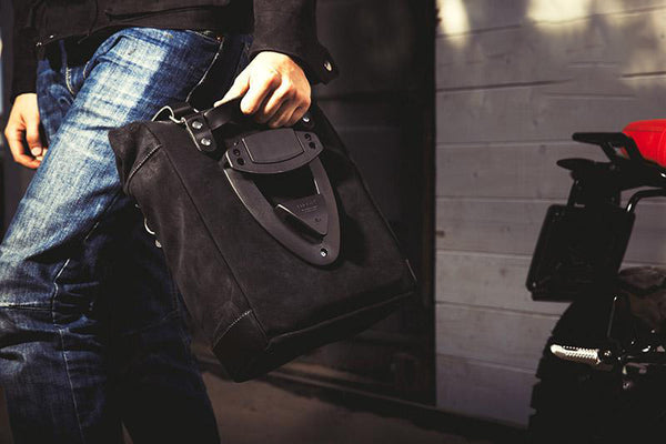 Unit Garage U002+1632+A2 Waxed suede Side Pannier + Symmetrical Double Subframe NineT